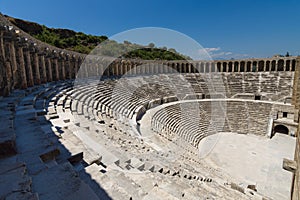 The Roman ancient theater in Aspendos.