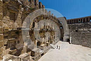 The Roman ancient theater in Aspendos.