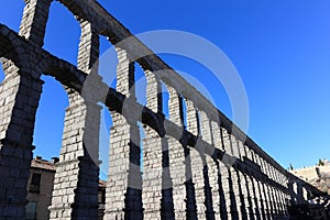 Roman aquaduct in Segovia, Spain