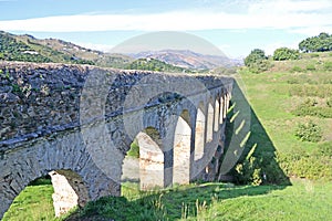Roman aqueduct in Almuñécar, Spain