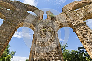 Roman Aqueduct, Aspendos, Antalya, Turkey