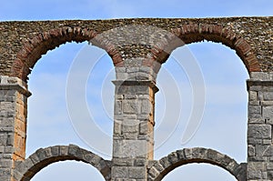 Roman aqueduct on island Lesbos,Greece