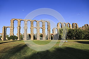 Roman aqueduct of Merida called Aqueduct of Miracles