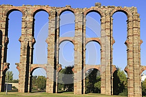 Roman aqueduct of Merida called Aqueduct of Miracles