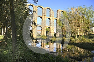 Roman aqueduct of Merida called Aqueduct of Miracles