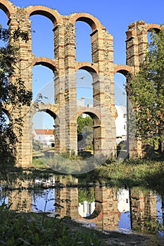 Roman aqueduct of Merida called Aqueduct of Miracles