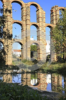 Roman aqueduct of Merida called Aqueduct of Miracles