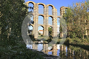 Roman aqueduct of Merida called Aqueduct of Miracles