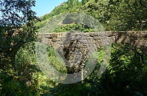 Roman aqueduct in the Monte Ulia Mount. San Sebastian, Spain photo