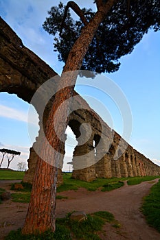 Roman aqueduct. Parco degli Acquedotti, Roma
