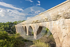 Roman Aqueduct Pont del Diable in Tarragona