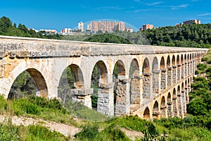 Roman Aqueduct Pont del Diable in Tarragona