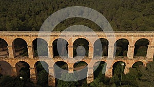 Roman Aqueduct Pont del Diable in Tarragona, Spain