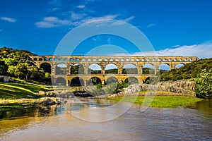 Roman Aqueduct Pont du Gard - Nimes, France