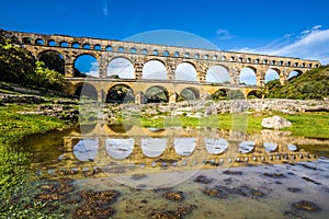 Roman Aqueduct Pont du Gard - Nimes, France