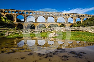 Roman Aqueduct Pont du Gard - Nimes, France