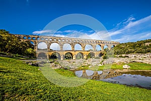 Roman Aqueduct Pont du Gard - Nimes, France