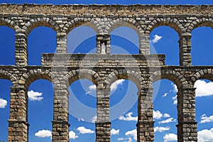 The Roman aqueduct of Segovia - the most important architectural landmark of Segovia.