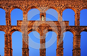 The Roman aqueduct of Segovia - the most important architectural landmark of Segovia