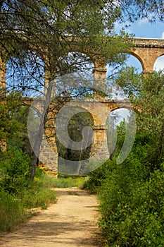 Roman aqueduct in Tarragona, Spain