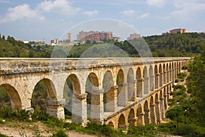 Roman aqueduct in Tarragona, Spain