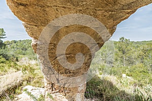 Roman aqueduct in Tarragona, Spain