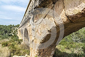 Roman aqueduct in Tarragona, Spain