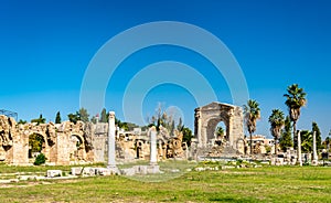 Roman Aqueduct in Tyre, Lebanon