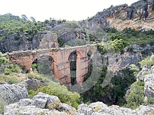 Roman aqueduct in Valencia, Spain photo