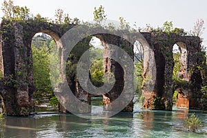 Roman aqueduct in the village of Agios Georgios Preveza Greece