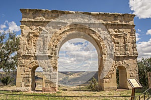 Roman arch in Medinaceli, Soria, Castilla Leon, Spain photo