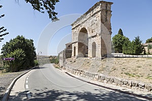 Roman arch of Medinaceli, Soria, Spain photo