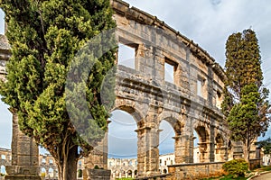 The Roman Arena in Pula, Croatia.