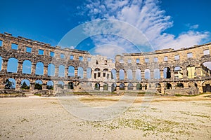 The Roman Arena in Pula, Croatia