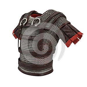 Roman armor 3d illustration isolated on white background