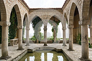 Roman bath in the yard of Balchik palace, Bulgaria