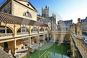 Roman Baths in Bath, England photo