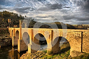 Roman bridge of Alcantara, sunny side