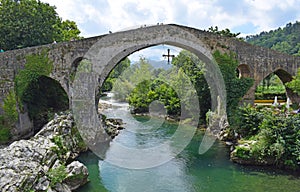 Roman bridge of Cangas de Onis photo