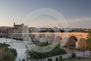 Roman Bridge and Guadalquivir river, Great Mosque, Cordoba, Spain