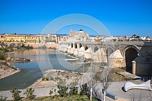 Roman Bridge and Guadalquivir river, Great Mosque, Cordoba, Spain