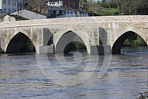 Roman bridge in Lugo Spain photo