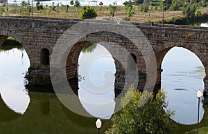 Roman Bridge at Merida, Spain photo