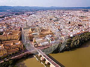 Roman bridge and Mezquita-Catedral of Cordoba