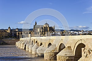 Roman Bridge and Mezquita Catedral de CÃ³rdoba, Andalucia, Spain