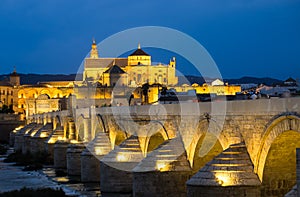 Roman Bridge and Mezquita, Cordoba, Spain photo