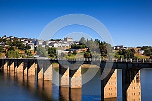 Roman bridge over the Minho River, Portomarin photo