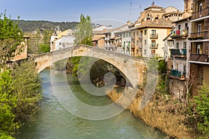 Roman bridge over river Ega in Estella photo