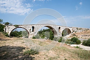 Roman bridge Pont Julien in Luberon in Provence, France