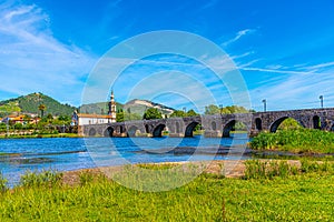 Roman bridge at Ponte de Lima in Portugal photo